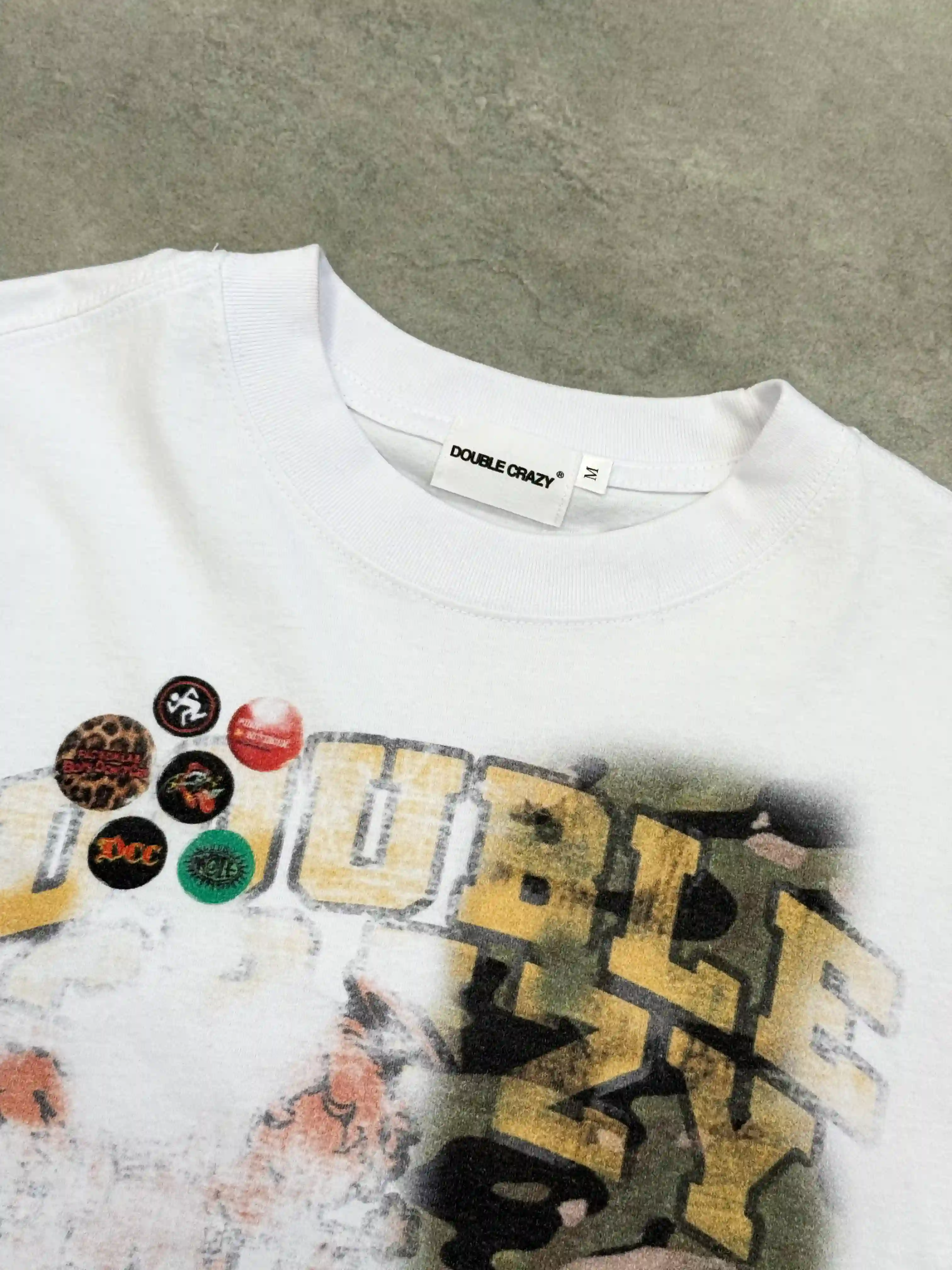 Acid Washed Boxy Graphic Crop Tee-437 - Image 8