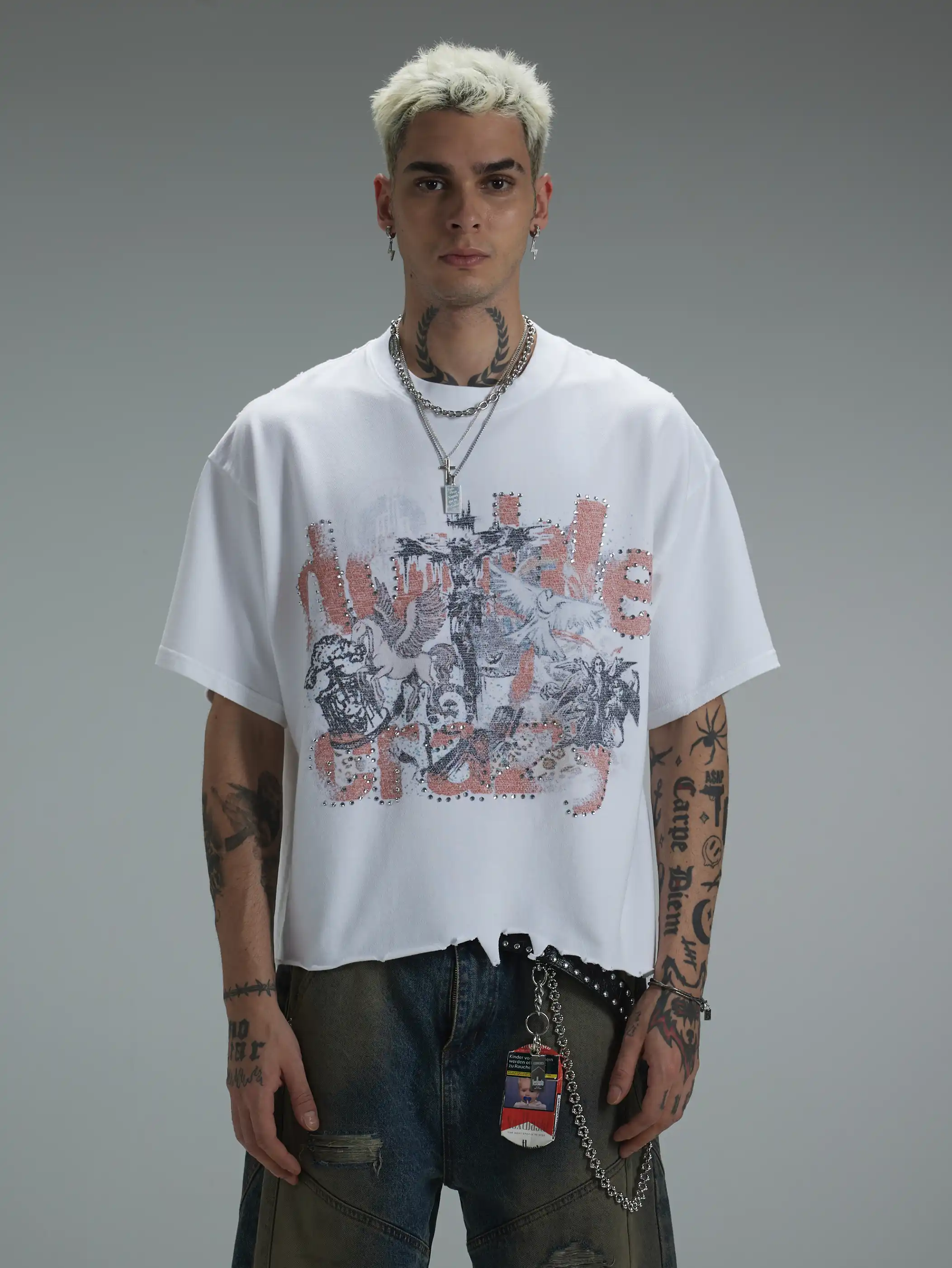 Archive Collage Distressed Tee-444 - Image 2