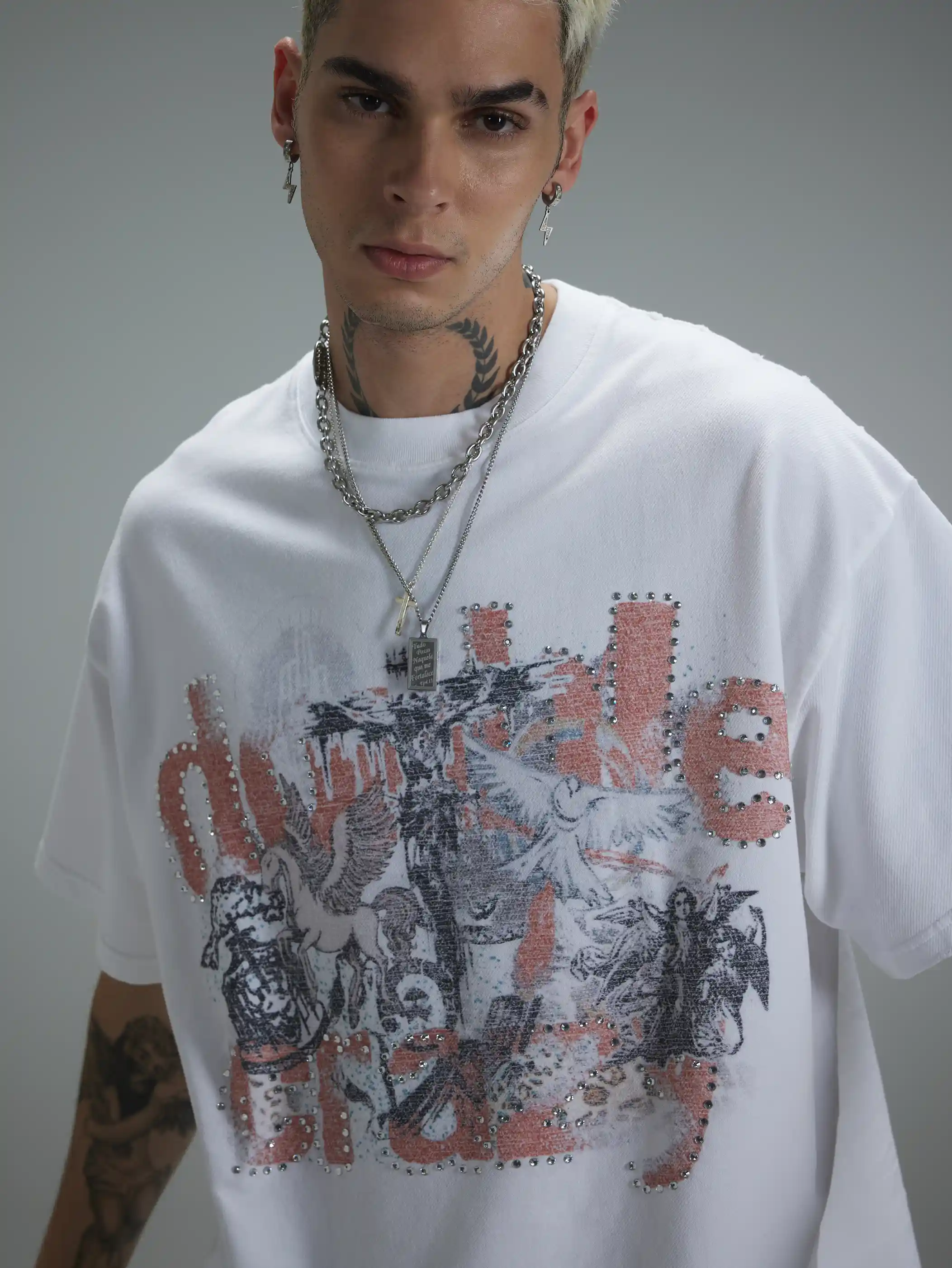 Archive Collage Distressed Tee-444 - Image 3