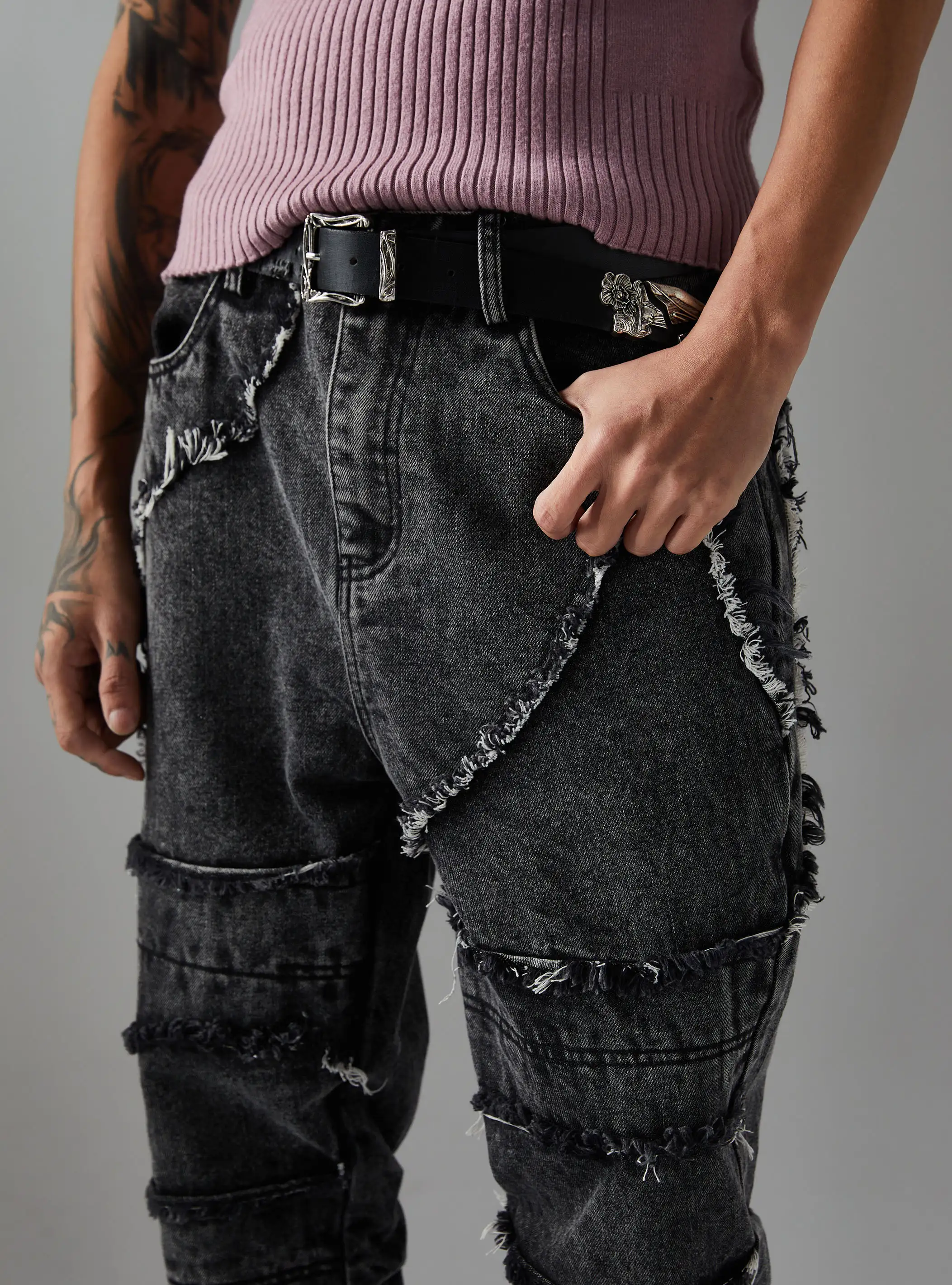 Distressed Street Rebel Jeans-S1180 - Image 4