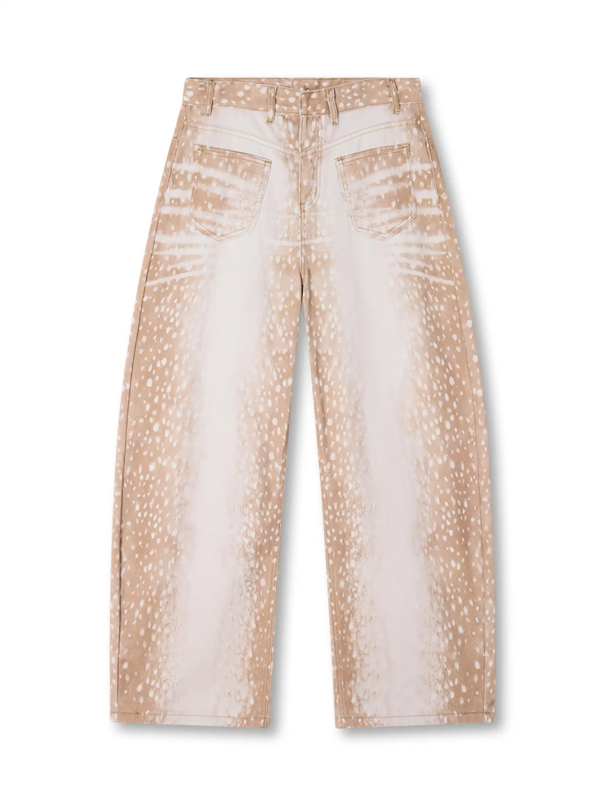 Fawn-Print Curved-Leg Denim-S1200 - Image 2