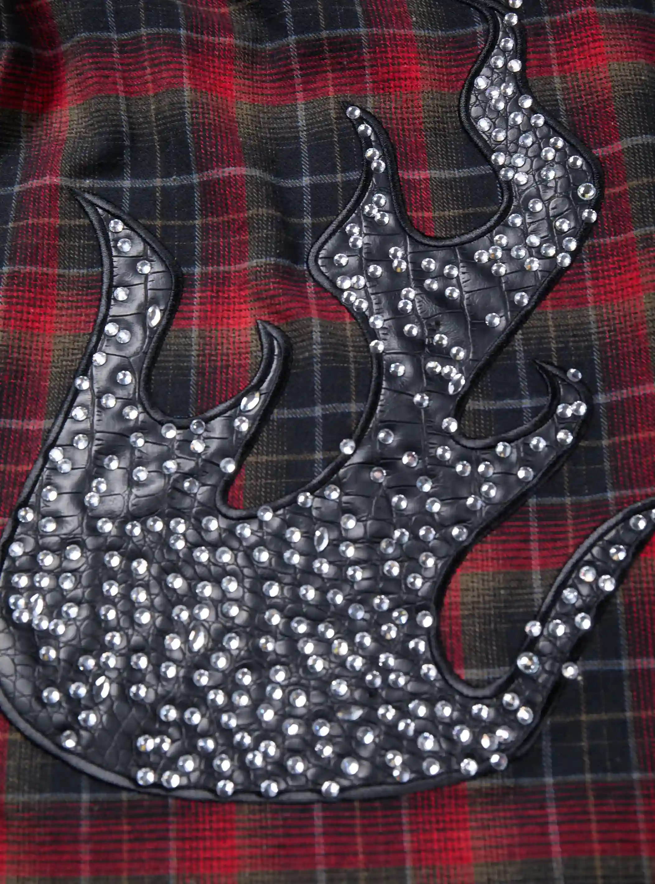 Fire Check Bling shirt-380 - Image 5