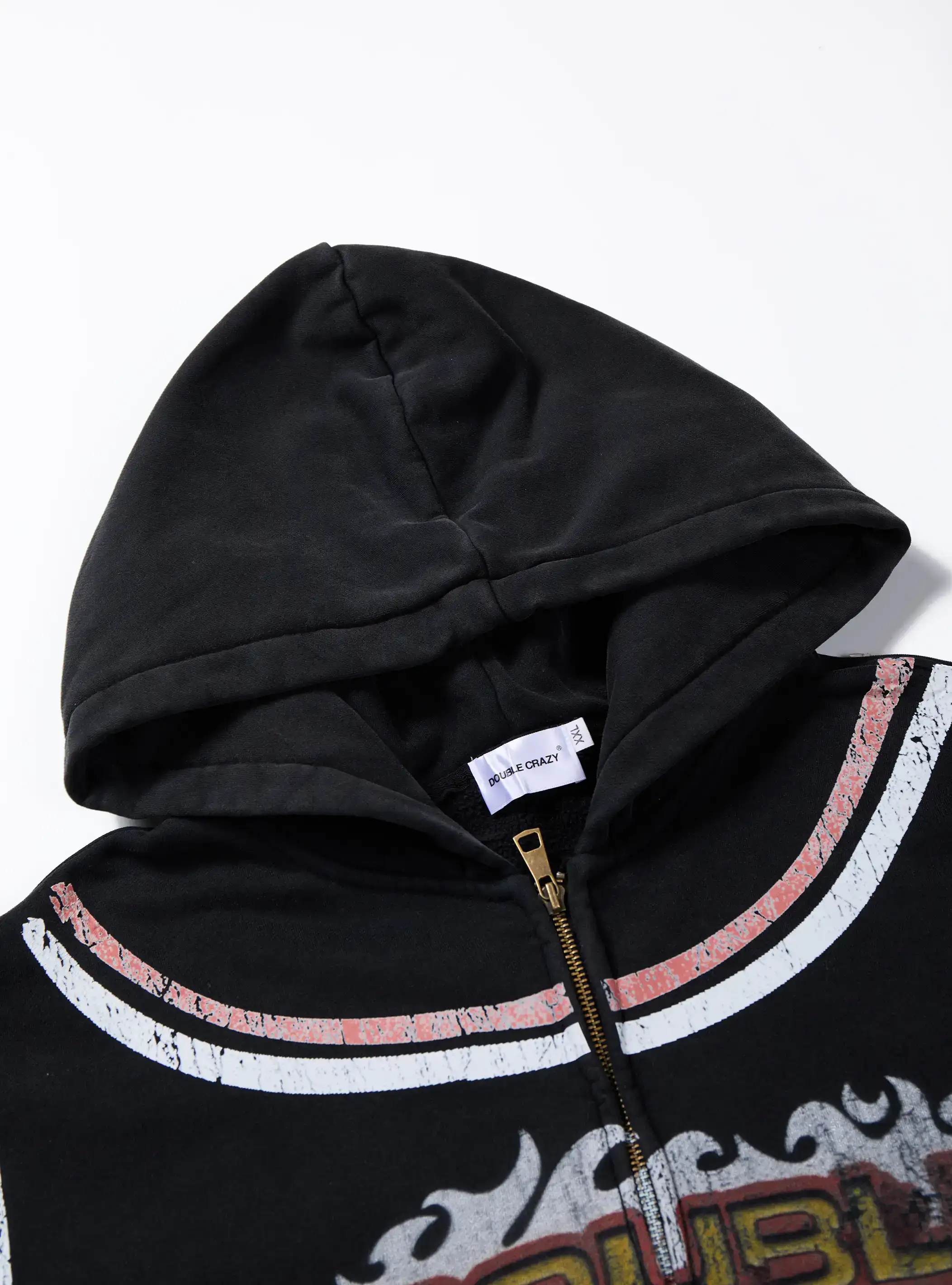 Flame Burst Zip Hoodie-379 - Image 5