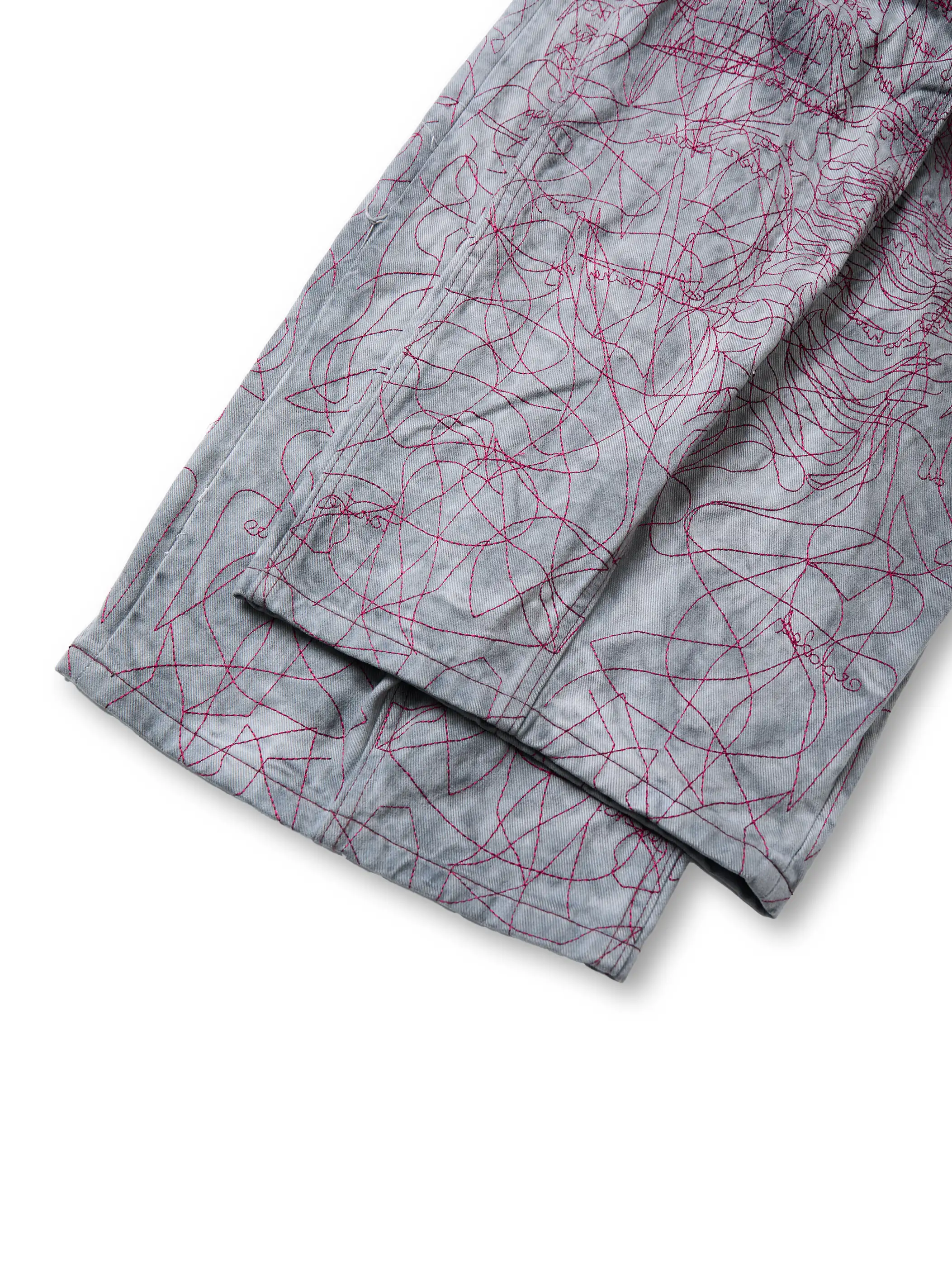 Hand-Drawn Chaos Denim Jeans-S1182 - Image 11