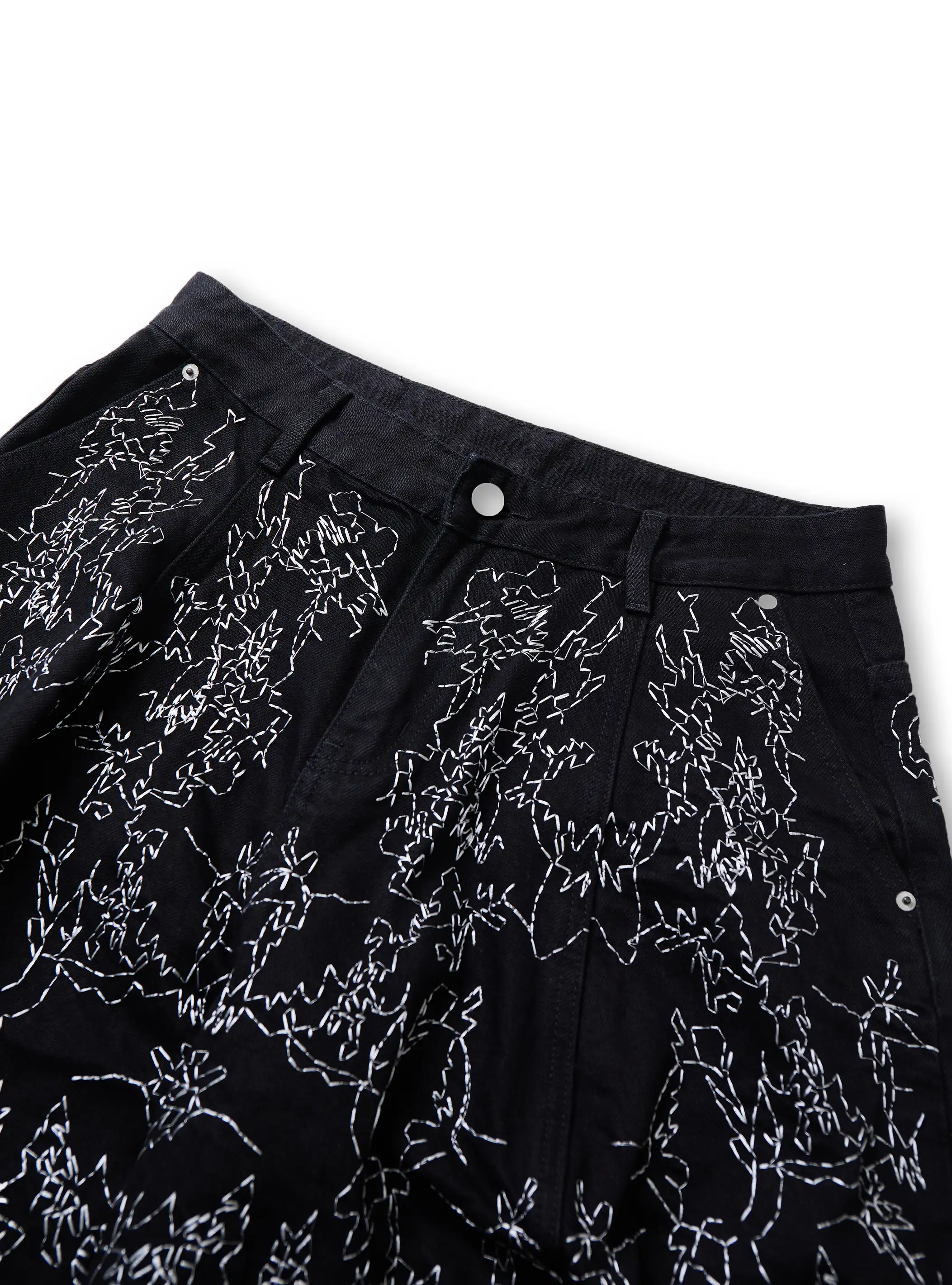 Hand-Drawn Chaos Denim Jeans-S1182 - Image 13