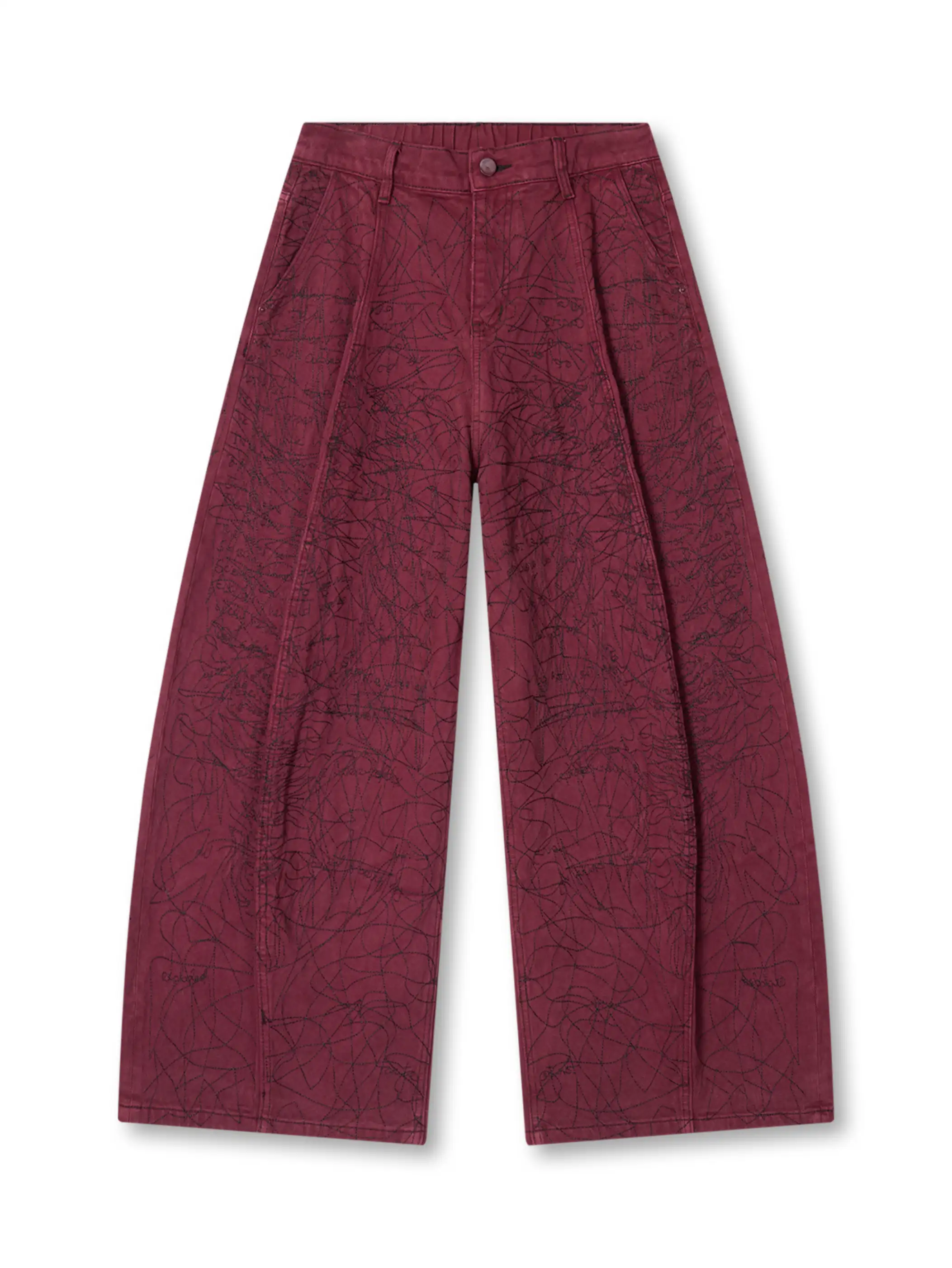 Hand-Drawn Chaos Denim Jeans-S1182 - Image 2