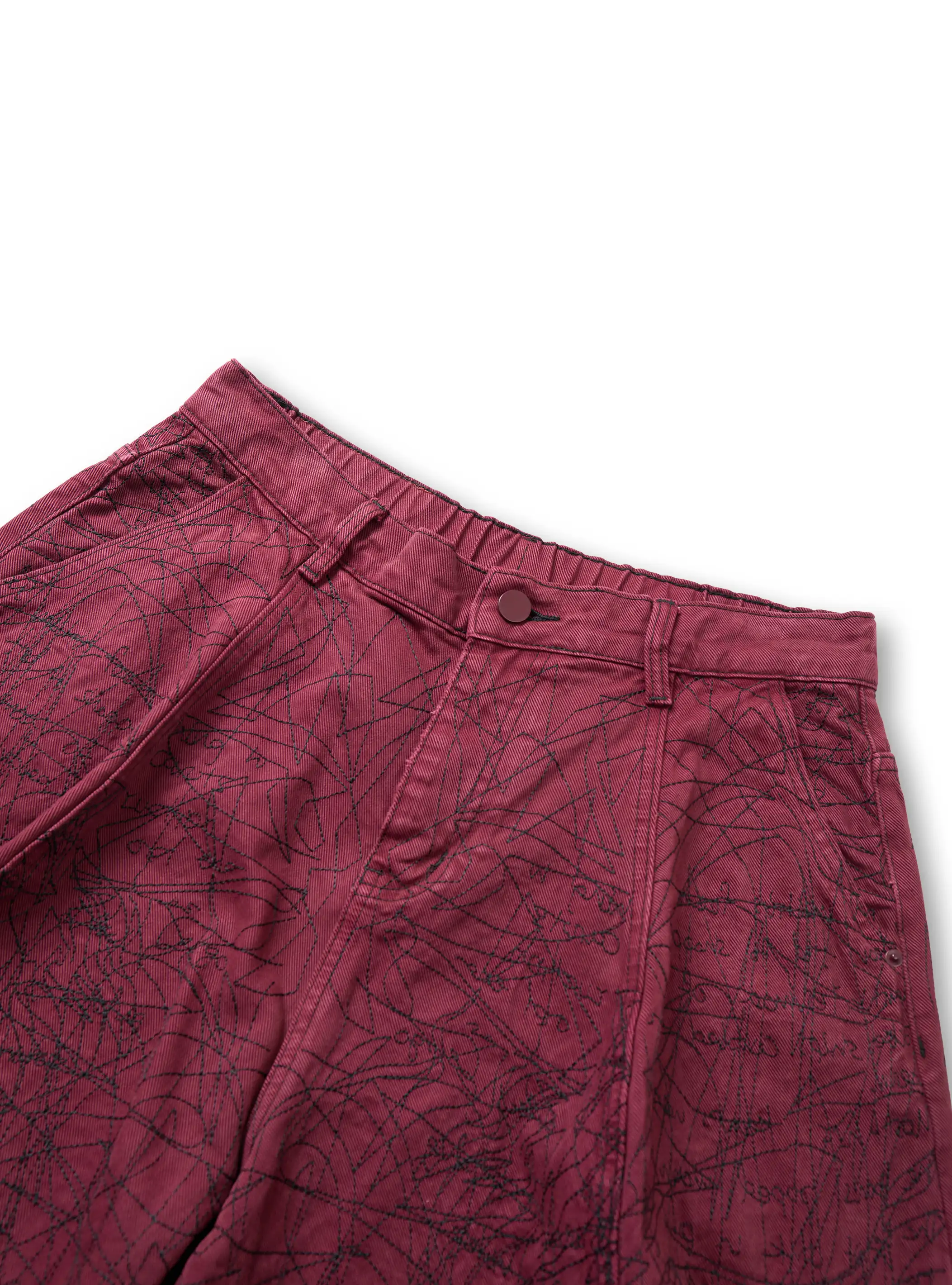 Hand-Drawn Chaos Denim Jeans-S1182 - Image 7
