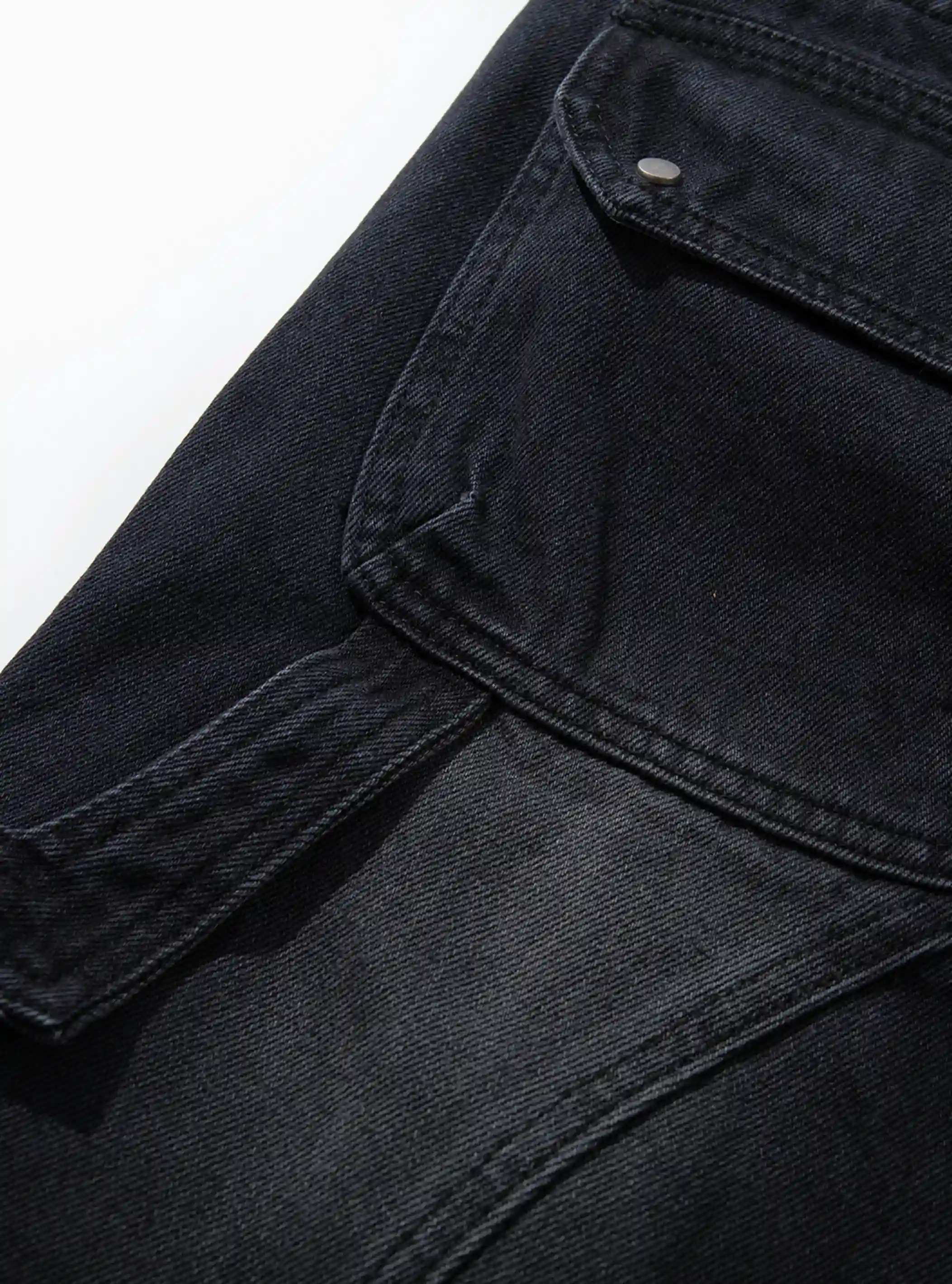 Heavy Distressed Multi-Rip Flare Jeans-S1206 - Image 4
