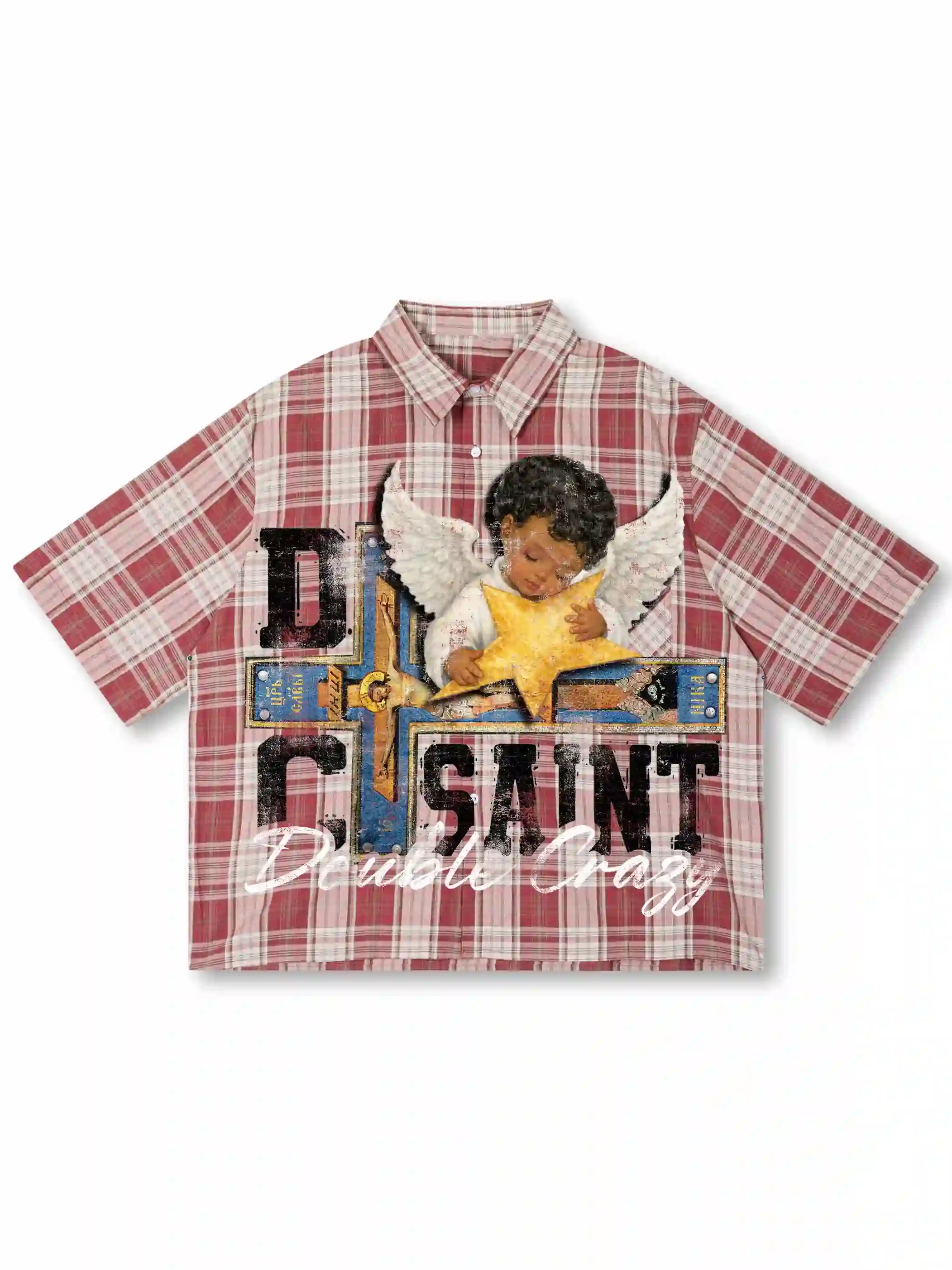 L.A. Grunge Cracked Cherub Shirt-427