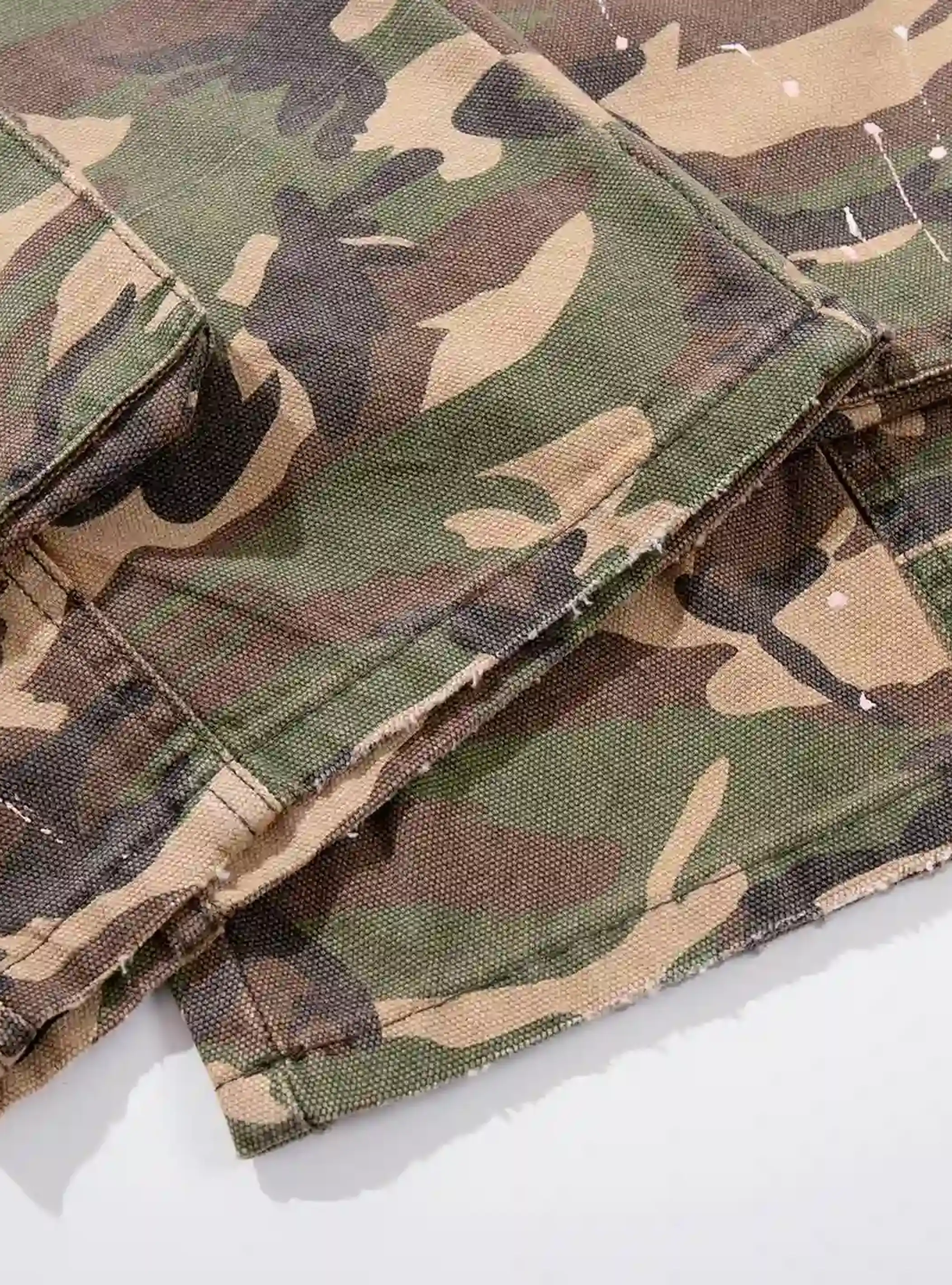 Multi-Pocket Camo Graphic Cargo-S1198 - Image 6