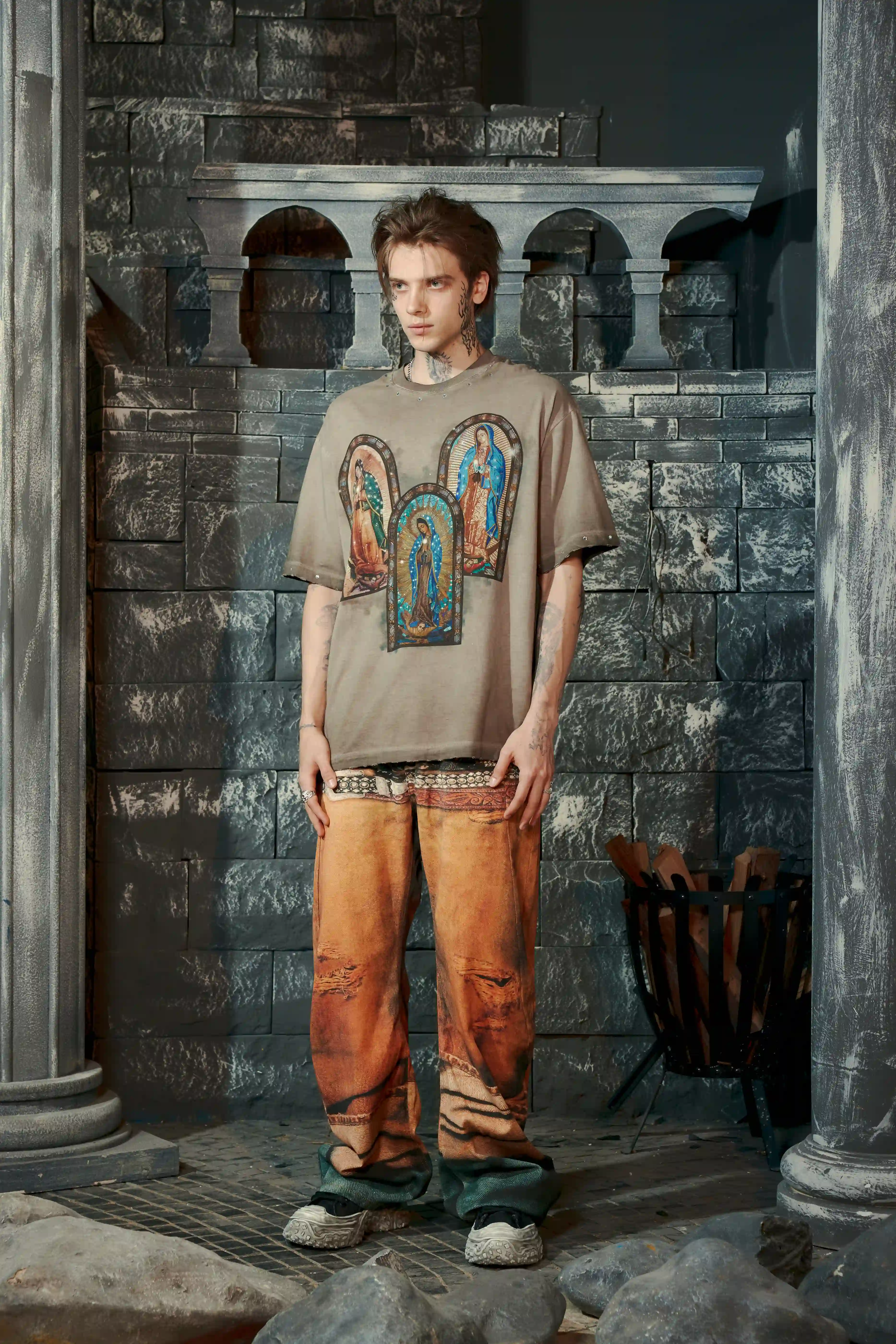 Personalized Graffiti Denim Pants-S1059 - Image 3