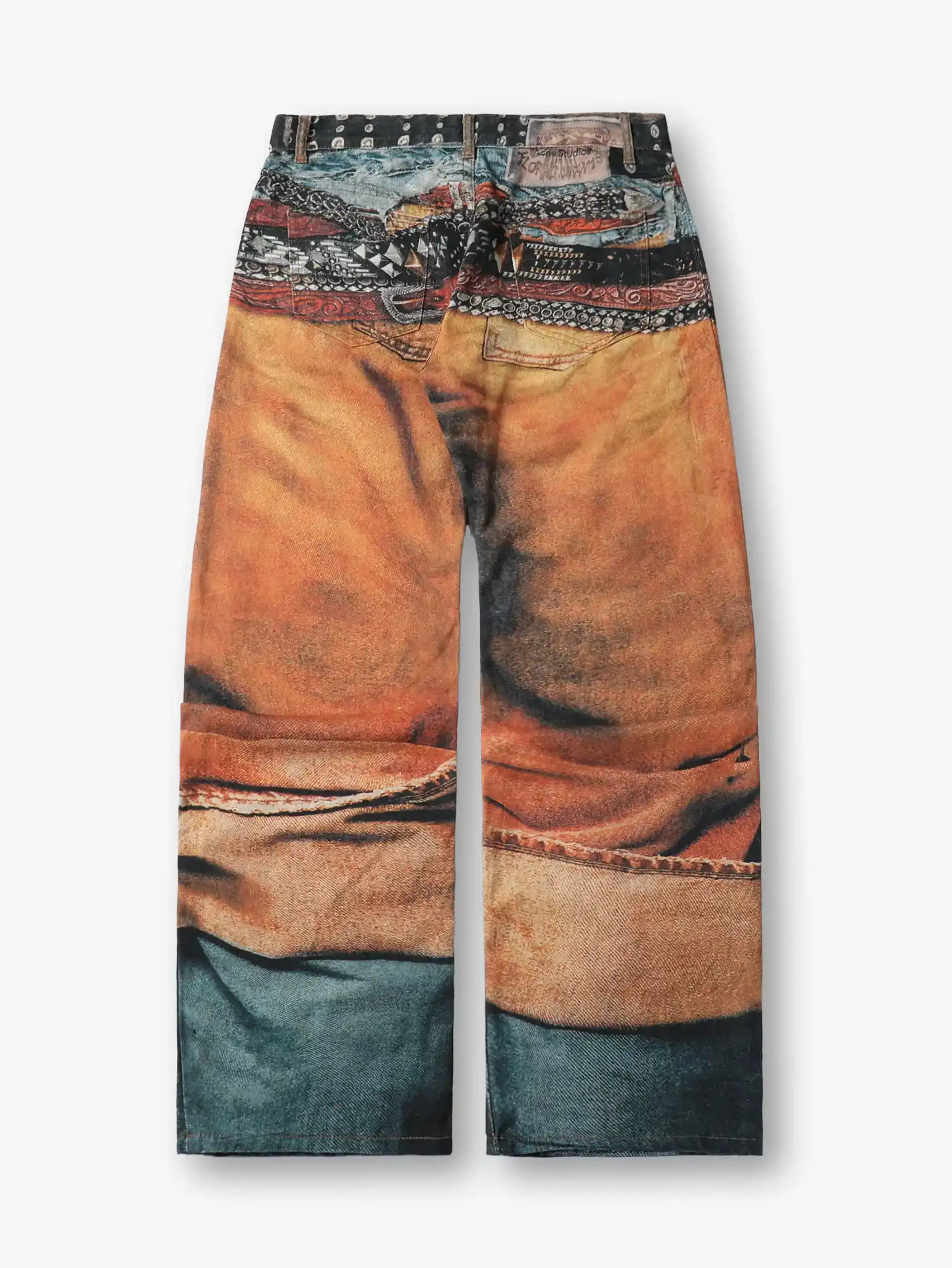 Personalized Graffiti Denim Pants-S1059 - Image 5