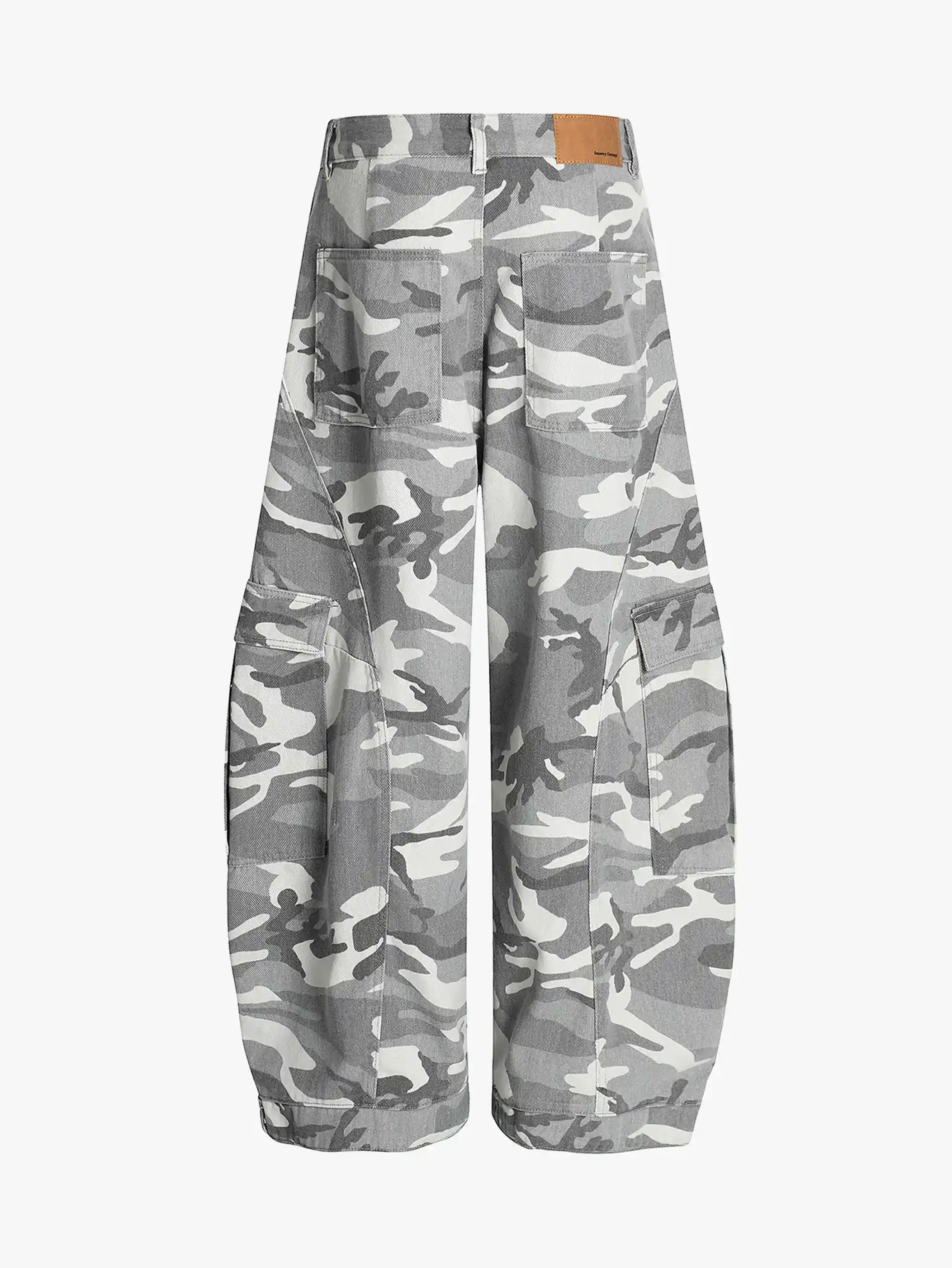 Streetwear Grey Camo Cargo Pants-S1050 - Image 3