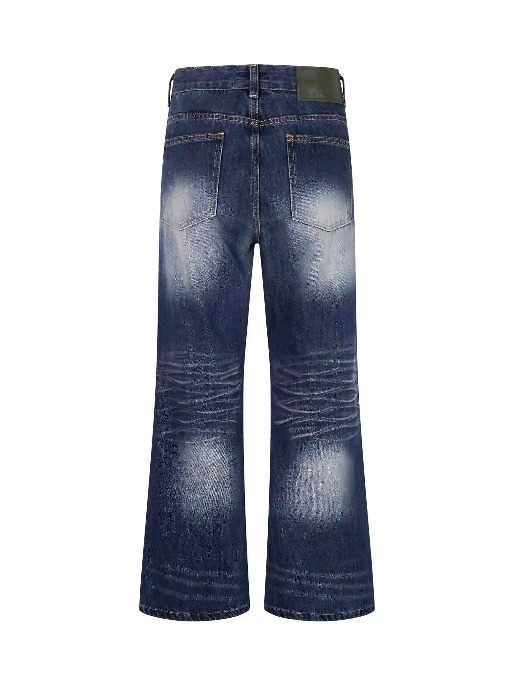 Vintage Spray Fade Zip Flare Jeans-S1207 - Image 2